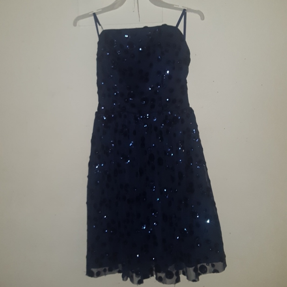 Delia's size 00 sequin dress beautiful navy blue